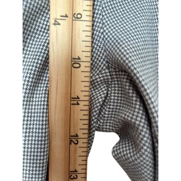 Loft Pants Womens Size 10 Grey White Herringbone Ankle Zip Tapered Leg Career - Picture 12 of 14